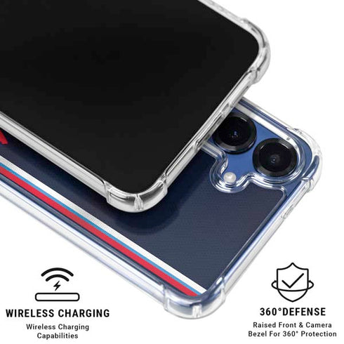 NBA Los Angeles Clippers Distressed Red Galaxy S25 Plus Clear Case