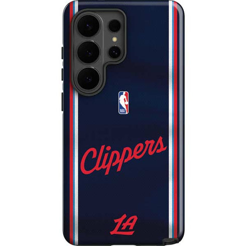 NBA Los Angeles Clippers Distressed Red Galaxy S26 Ultra Impact Case