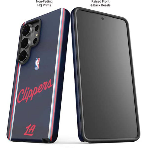NBA Los Angeles Clippers Distressed Red Galaxy S26 Ultra Impact Case