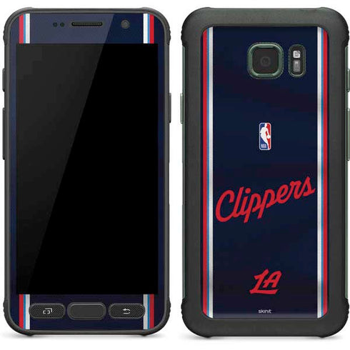 NBA Los Angeles Clippers Distressed Red Galaxy S7 Active Skin