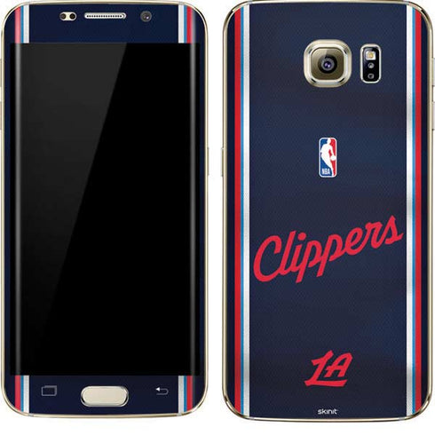 NBA Los Angeles Clippers Distressed Red Galaxy S7 Edge Skin