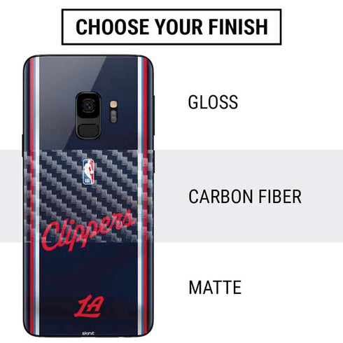 NBA Los Angeles Clippers Distressed Red Galaxy S9 Skin