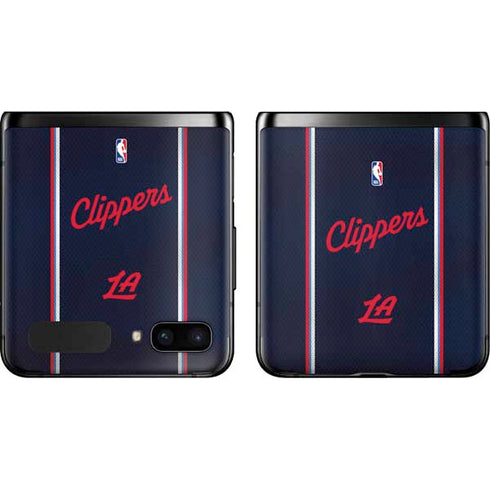 NBA Los Angeles Clippers Distressed Red Galaxy Z Flip Skin
