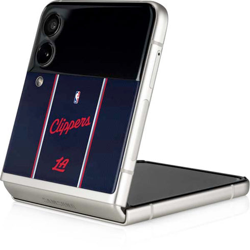 NBA Los Angeles Clippers Distressed Red Galaxy Z Flip3 5G Skin