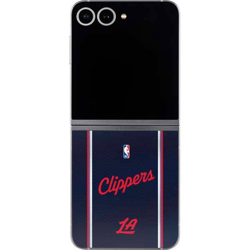 NBA Los Angeles Clippers Distressed Red Galaxy Z Flip6 Skin