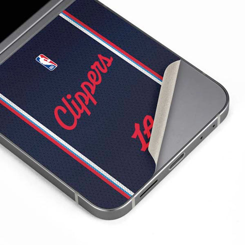 NBA Los Angeles Clippers Distressed Red Galaxy Z Flip6 Skin