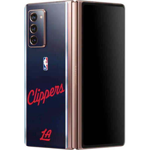 NBA Los Angeles Clippers Distressed Red Galaxy Z Fold2 5G Skin