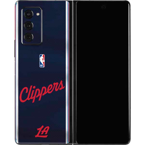 NBA Los Angeles Clippers Distressed Red Galaxy Z Fold2 5G Skin
