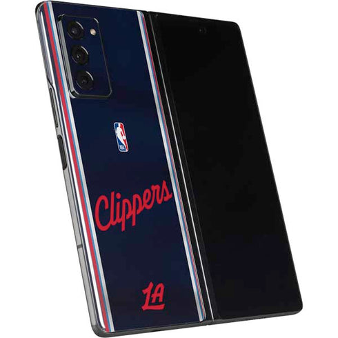 NBA Los Angeles Clippers Distressed Red Galaxy Z Fold2 5G Skin