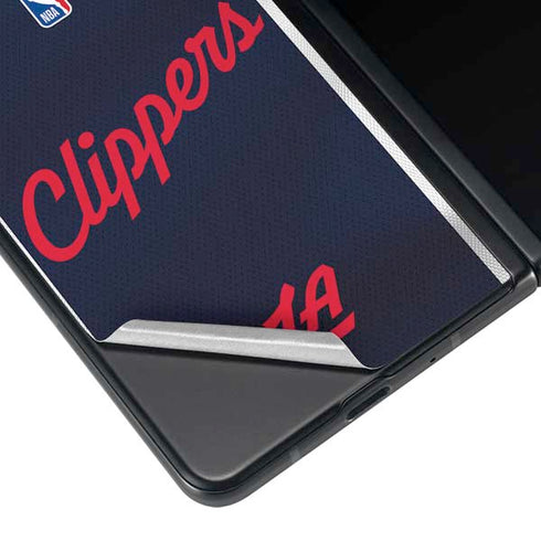 NBA Los Angeles Clippers Distressed Red Galaxy Z Fold3 5G Skin