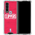NBA Los Angeles Clippers Distressed Red Galaxy Z Fold4 5G Clear Case