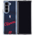 NBA Los Angeles Clippers Distressed Red Galaxy Z Fold5 5G Clear Case