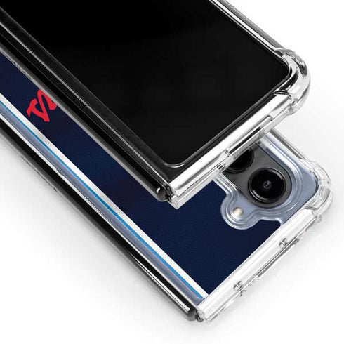NBA Los Angeles Clippers Distressed Red Galaxy Z Fold5 5G Clear Case