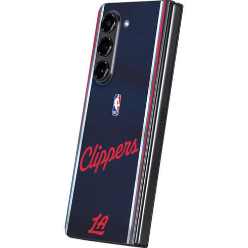 NBA Los Angeles Clippers Distressed Red Galaxy Z Fold5 5G Skin