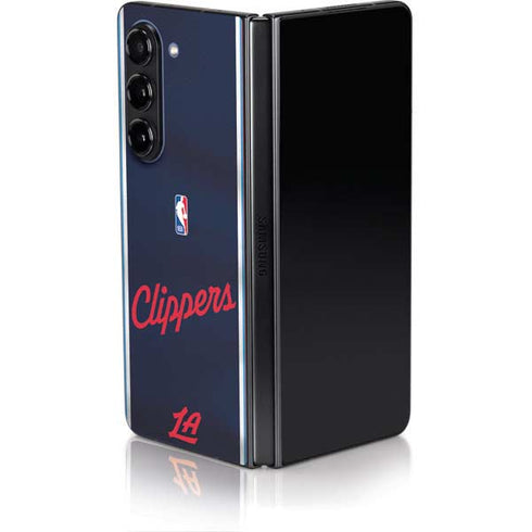 NBA Los Angeles Clippers Distressed Red Galaxy Z Fold5 5G Skin