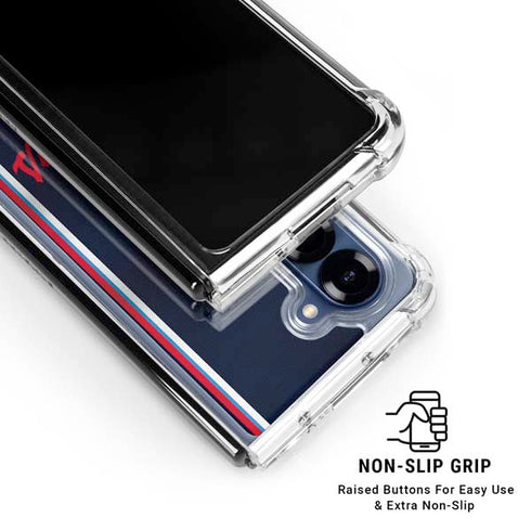 NBA Los Angeles Clippers Distressed Red Galaxy Z Fold6 Clear Case