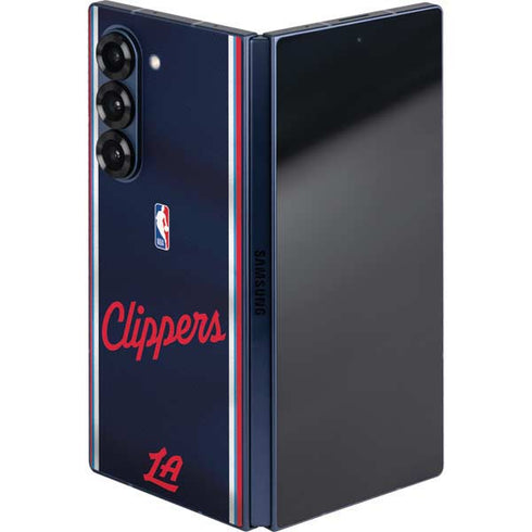 NBA Los Angeles Clippers Distressed Red Galaxy Z Fold6 Skin