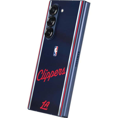 NBA Los Angeles Clippers Distressed Red Galaxy Z Fold6 Skin