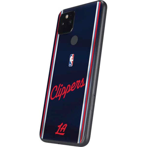 NBA Los Angeles Clippers Distressed Red Google Pixel 5 Skin