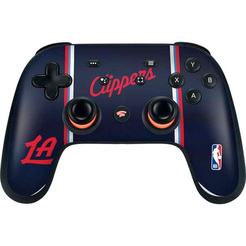 NBA Los Angeles Clippers Distressed Red Google Stadia Controller Skin