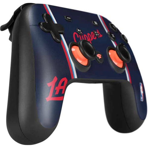 NBA Los Angeles Clippers Distressed Red Google Stadia Controller Skin