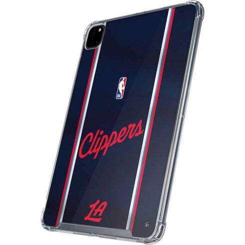 NBA Los Angeles Clippers Distressed Red iPad Pro 12.9in (2020) Clear Case