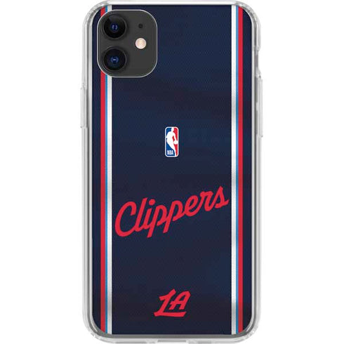 NBA Los Angeles Clippers Distressed Red iPhone 11 Clear Case