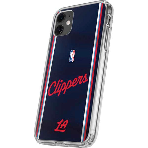 NBA Los Angeles Clippers Distressed Red iPhone 11 Clear Case
