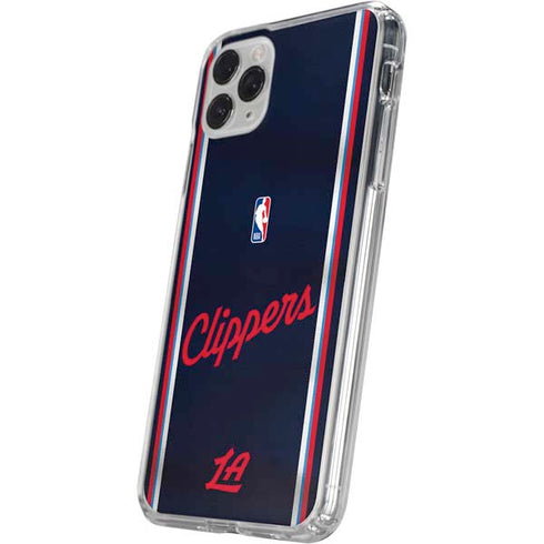 NBA Los Angeles Clippers Distressed Red iPhone 11 Pro Clear Case
