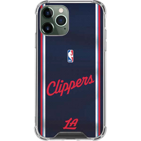 NBA Los Angeles Clippers Distressed Red iPhone 11 Pro Max Clear Case