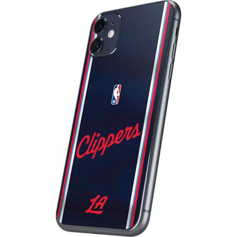 NBA Los Angeles Clippers Distressed Red iPhone 11 Skin