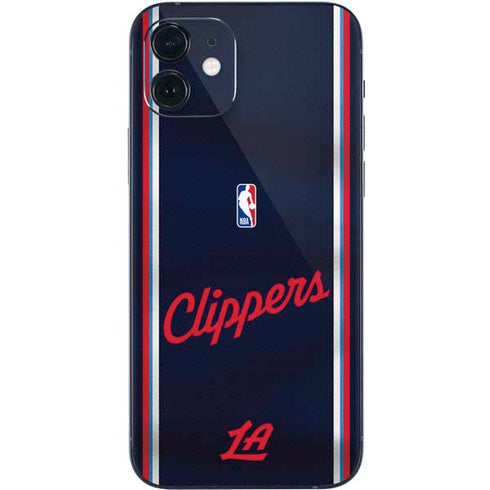 NBA Los Angeles Clippers Distressed Red iPhone 12 Mini Skin
