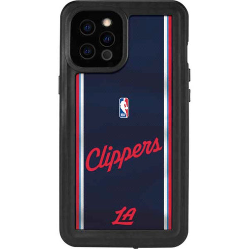 NBA Los Angeles Clippers Distressed Red iPhone 12 Pro Max Waterproof Case
