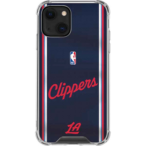 NBA Los Angeles Clippers Distressed Red iPhone 13 Mini Clear Case