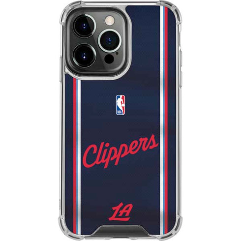 NBA Los Angeles Clippers Distressed Red iPhone 13 Pro Clear Case