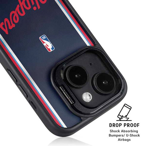 NBA Los Angeles Clippers Distressed Red iPhone 14 Kickstand Case