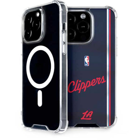 NBA Los Angeles Clippers Distressed Red iPhone 14 Pro MagSafe Case