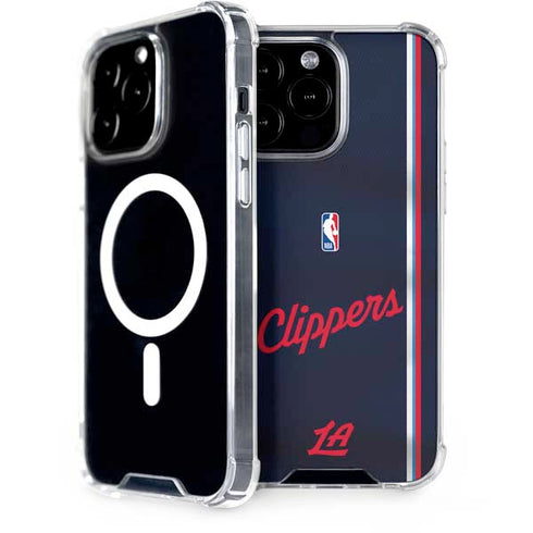 NBA Los Angeles Clippers Distressed Red iPhone 14 Pro Max MagSafe Case