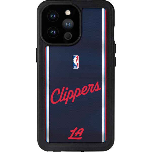 NBA Los Angeles Clippers Distressed Red iPhone 14 Pro Max Waterproof Case