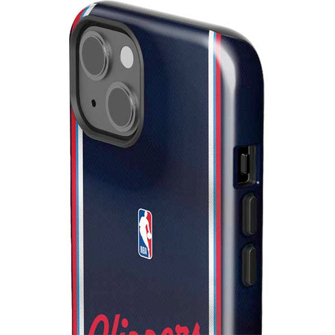 NBA Los Angeles Clippers Distressed Red iPhone 15 Plus Impact Case