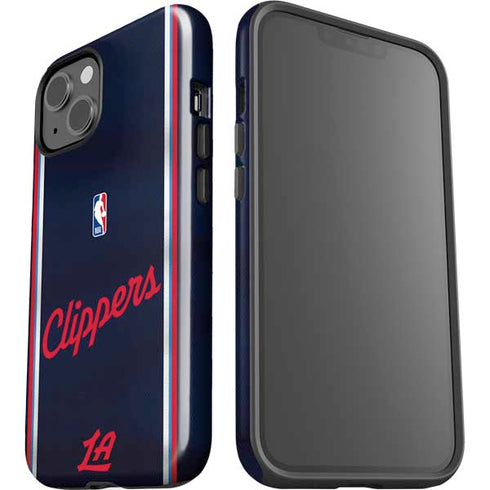 NBA Los Angeles Clippers Distressed Red iPhone 15 Plus Impact Case