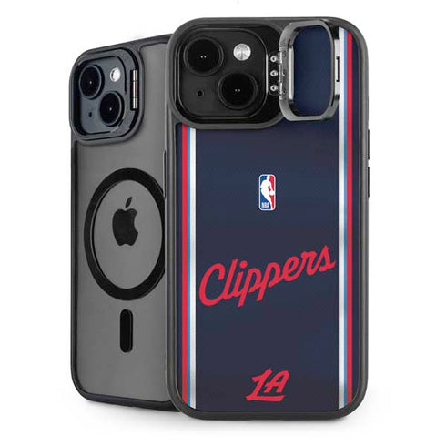 NBA Los Angeles Clippers Distressed Red iPhone 15 Plus Kickstand Case