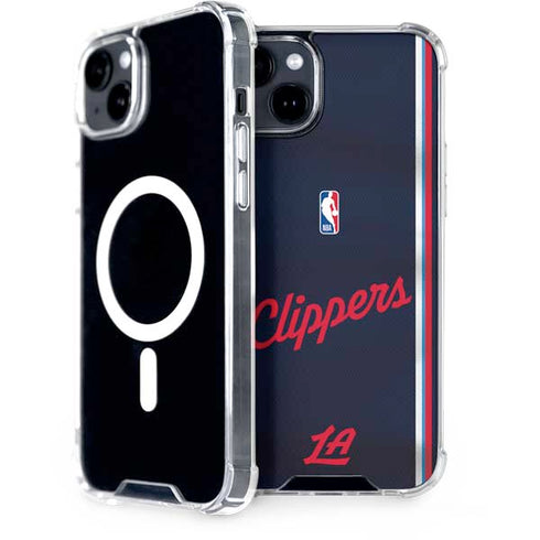 NBA Los Angeles Clippers Distressed Red iPhone 15 Plus MagSafe Case