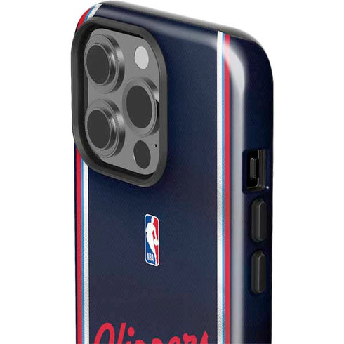 NBA Los Angeles Clippers Distressed Red iPhone 15 Pro Impact Case