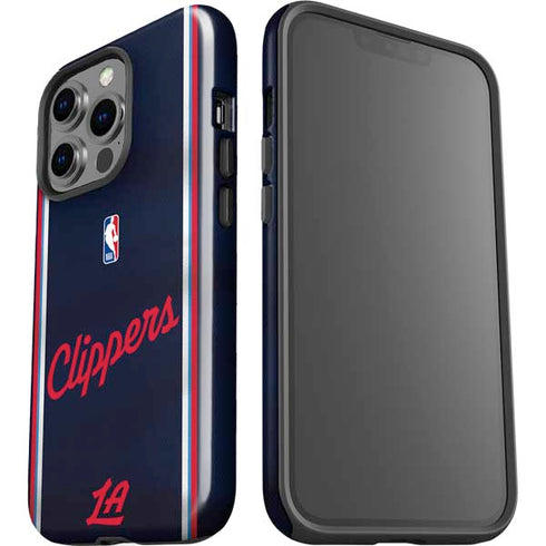 NBA Los Angeles Clippers Distressed Red iPhone 15 Pro Impact Case