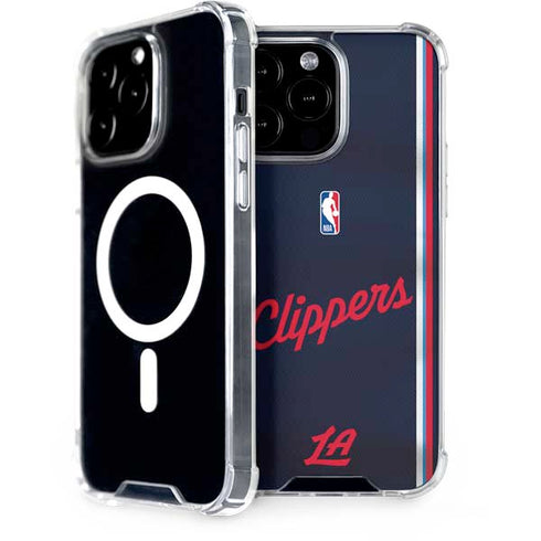 NBA Los Angeles Clippers Distressed Red iPhone 15 Pro Max MagSafe Case
