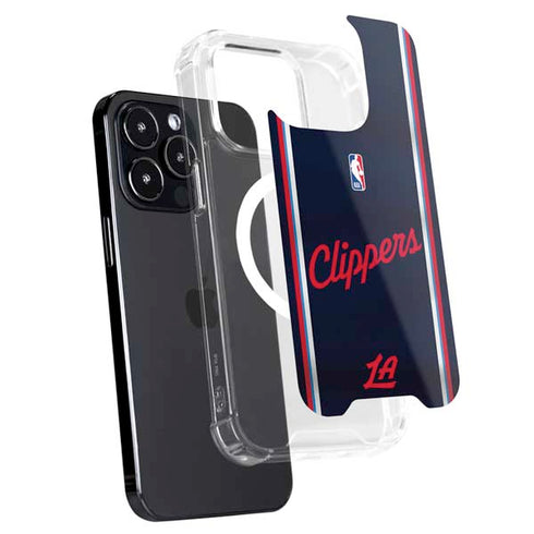 NBA Los Angeles Clippers Distressed Red iPhone 15 Pro Max MagSafe Case