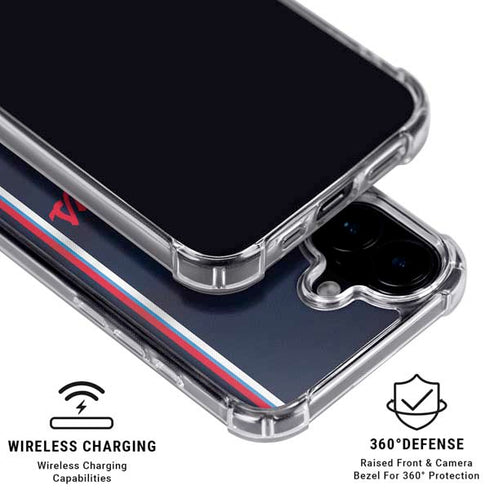 NBA Los Angeles Clippers Distressed Red iPhone 16 Clear Case