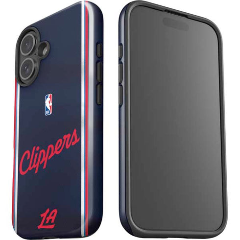 NBA Los Angeles Clippers Distressed Red iPhone 16 Impact Case