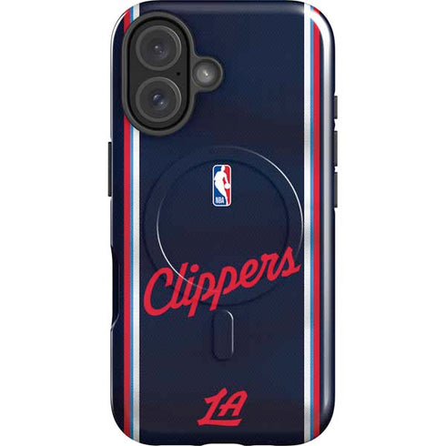 NBA Los Angeles Clippers Distressed Red iPhone 16 Magsafe Impact Case